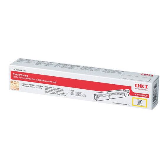 OKI Yellow original toner cartridge for C3300n, | 43459329