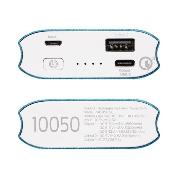 ADATA A10050QC Power bank Li-Ion | AA10050QC-USBC-5V-CBL