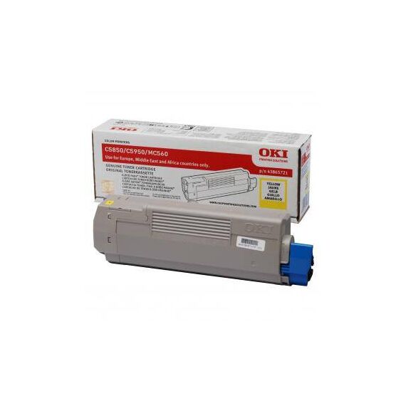 OKI Yellow original toner for MC560dn| 43865721