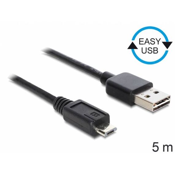 DeLOCK EASY-USB USB cable Micro-USB Type B (M) 5m| 83369