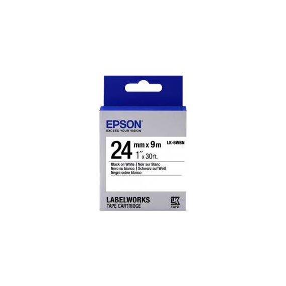Epson LabelWorks LK-6WBN Black on white Roll | C53S656006
