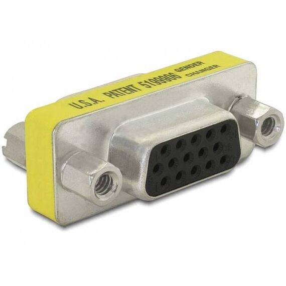 DeLOCK VGA gender changer HD-15 (F) to HD-15 (F) | 65001