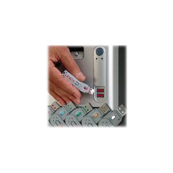 Lindy USB Port Blocker USB port blocker white | 40454