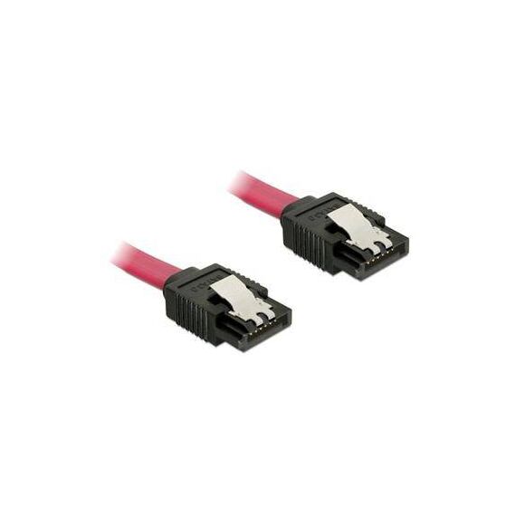 Delock Cable SATA male straight 70cm red metal 82678
