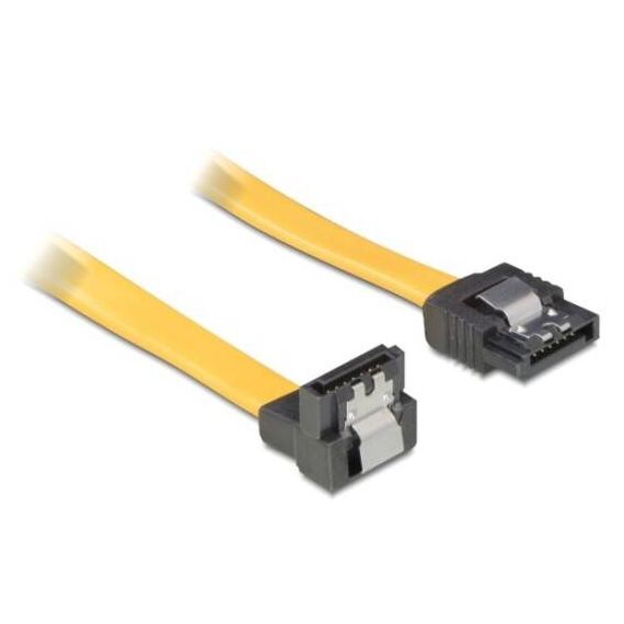 Delock Cable SATA male straight angled 50cm yellow | 82811