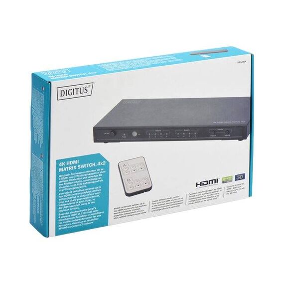 DIGITUS DS-50304 Matrix Switch 4x2 Videoaudio DS-50304