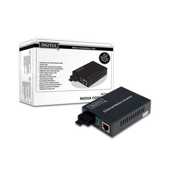 DIGITUS Gigabit Media Converter, RJ45  SC  DN-82120-1