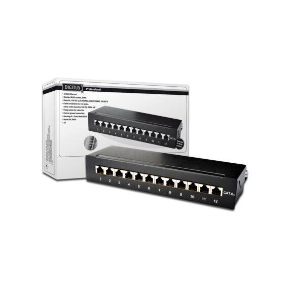 DIGITUS  Patch panel RJ-45 X12  black 1U DN-91612SD-EA