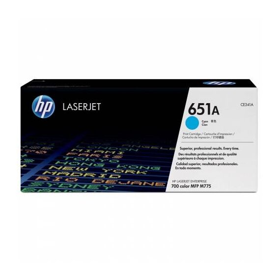 HP 651A Cyan original LaserJet toner cartridge CE341A