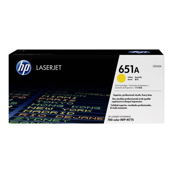 HP 651A Yellow original LaserJet yellow toner CE342A