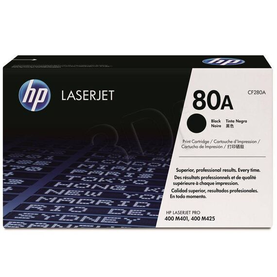 HP 80A Black original LaserJet toner cartridge CF280A
