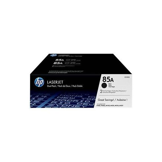 HP 85A 2-pack black original LaserJet toner CE285AD
