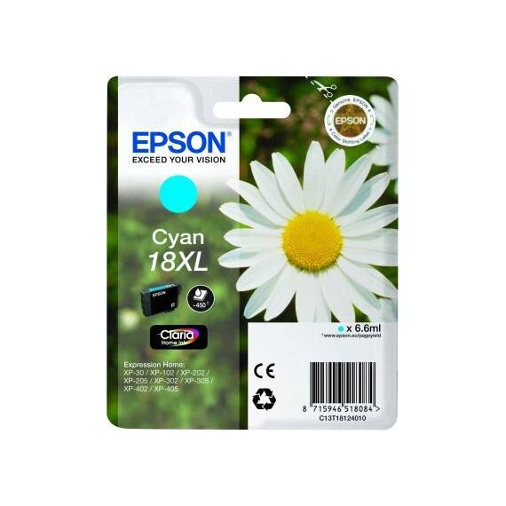 Epson 18XL cyan original ink C13T18124012