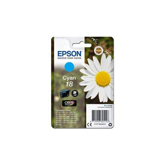 Epson 18 3.3 ml cyan original ink cartridge C13T18024012