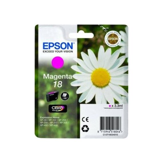 Epson 18 3.3 ml magenta original ink C13T18034012