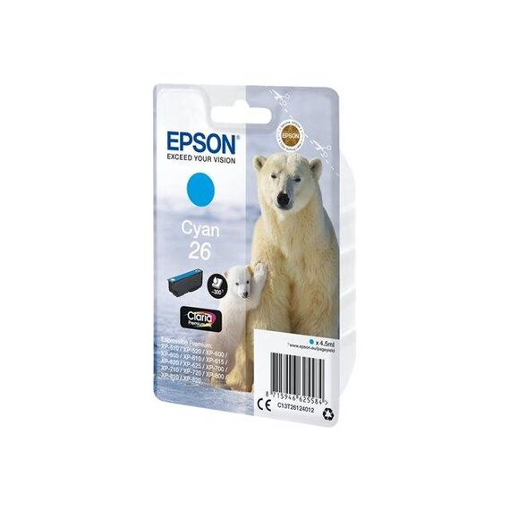 Epson 26 4.5 ml cyan original blister ink C13T26124012
