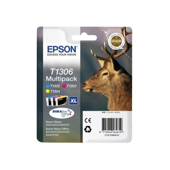 Epson T1306 Multipack 3-pack 30.3 ml XL C13T13064012