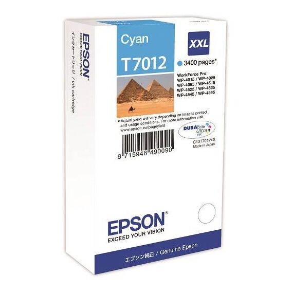 Epson T7012 XXL size cyan original ink C13T70124010