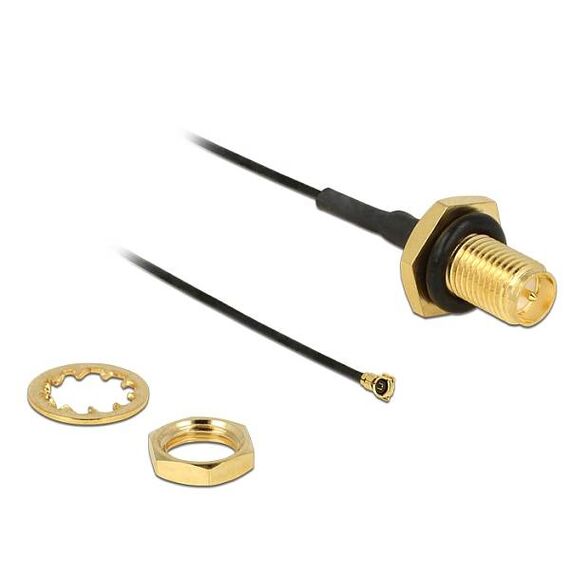 DeLOCK Antenna cable RP-SMA (F) to MHF4 (M) 10 cm 12464