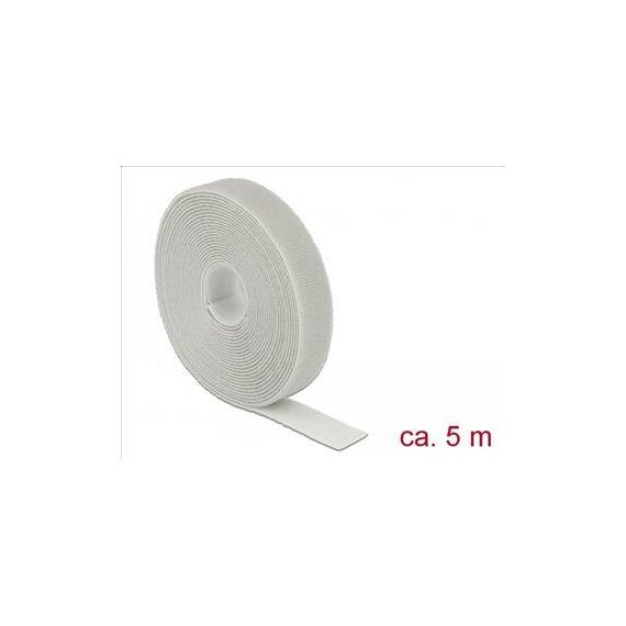 DeLOCK Hook-and-loop fastener Cable tie 5 m grey 18280
