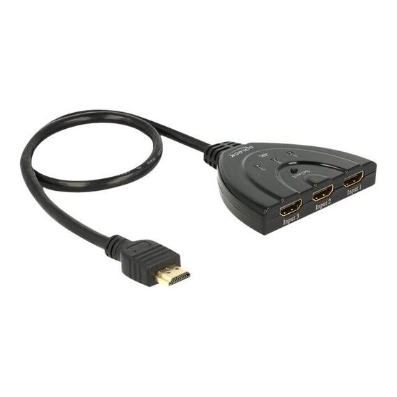 DeLock HDMI UHD Switch 3 x HDMI in > 1 x HDMI out 18600