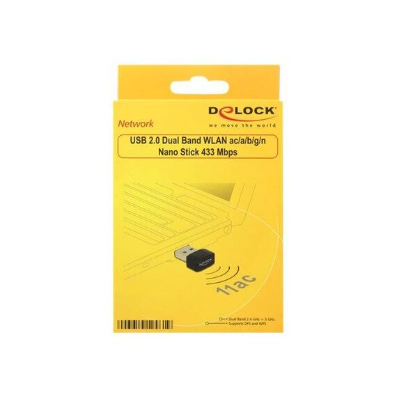 DeLock USB 2.0 Dual Band WLAN acabgn Nano Stick 12461