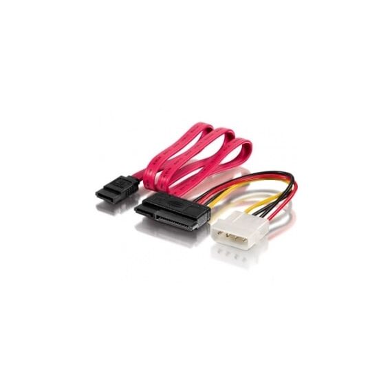equip SATA cable - 4 PIN internal power, SATA to SATA combo (F)