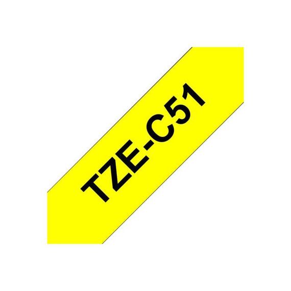 Brother TZeC51 Black on yellow Roll (2.4 cm x 5 m) TZEC51