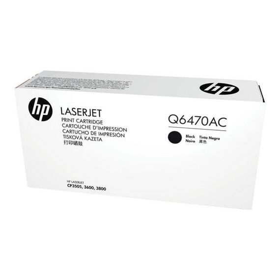 HP 501A Black original LaserJet toner cartridge Q6470AC