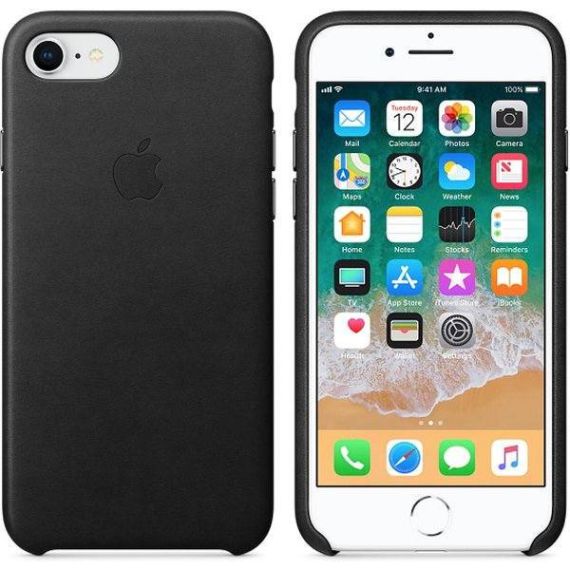 Apple Back cover for mobile phone leather black MQH92ZMA