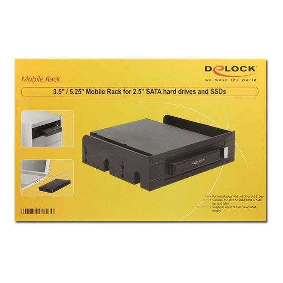 DeLOCK 3.5 5.25"Mobile Rack for 2.5"SATA hard 47213