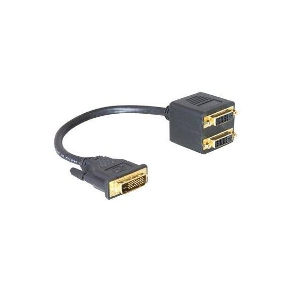 DeLOCK DVI adapter DVI-D (M) to DVI-D (F) 20 cm 65051