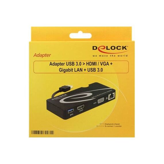 DeLOCK Docking station USB VGA, HDMI GigE 62461