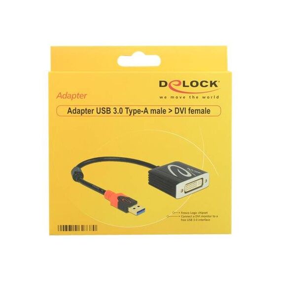 DeLOCK External video adapter USB 3.0 DVI black 62737