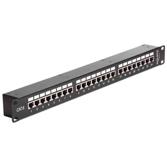 DeLOCK Patch panel with couplers RJ-45 X 24 black 43295