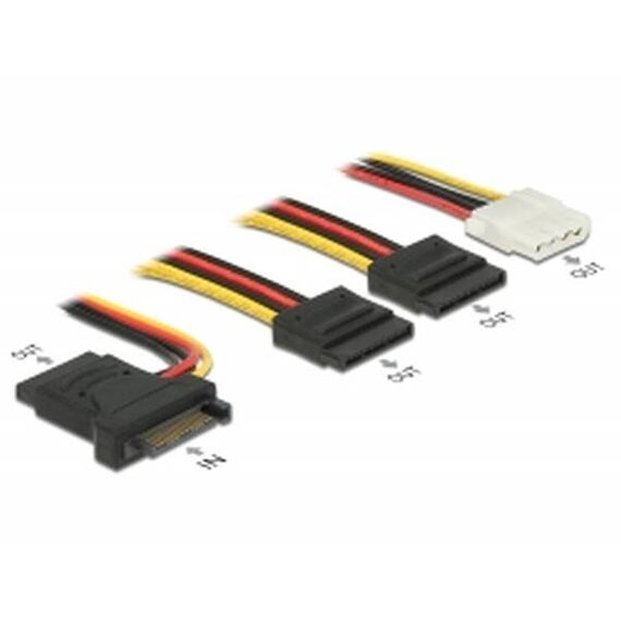 DeLOCK Power adapter SATA power to 4 PIN internal 60171