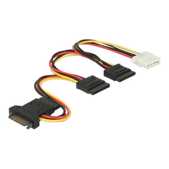 DeLOCK Power adapter SATA power to 4 PIN internal 60171
