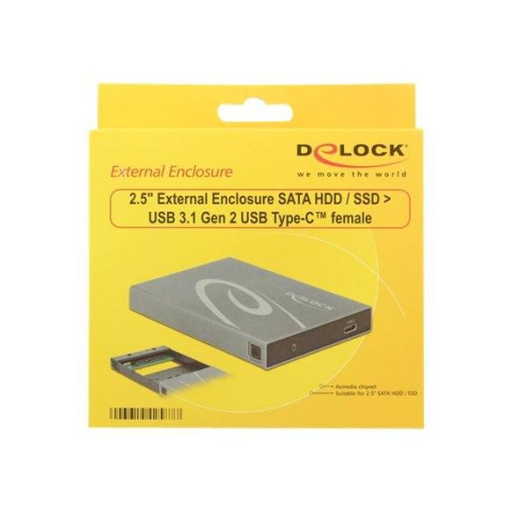 DeLOCK Storage controller 2.5 SATA 6Gbs USB-C 42587