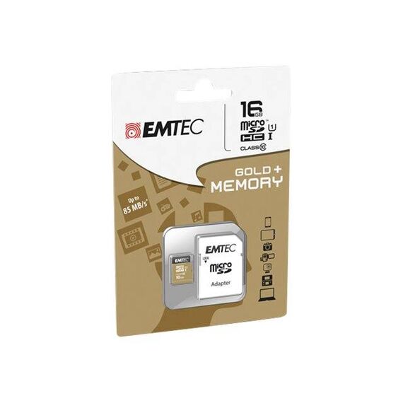 EMTEC Gold+ Flash memory card  16GB ECMSDM16GHC10GP