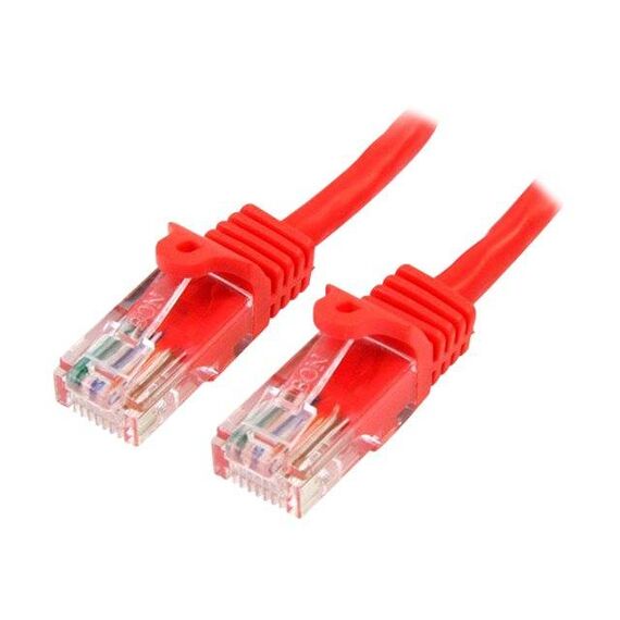 StarTech.com 0.5m Red Cat5e Cat 5 Snagless 45PAT50CMRD