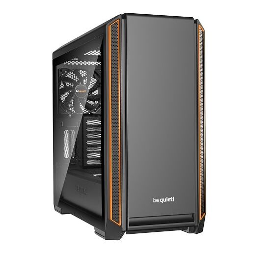 Silent Base 601 Window computer case Midi-Tower Black,Orange