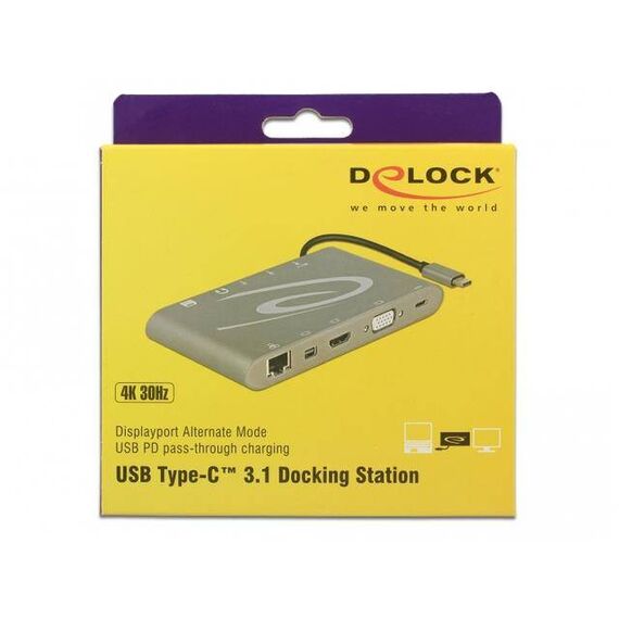 DeLOCK USB Type-C 3.1 Docking Station 4K Docking 87297