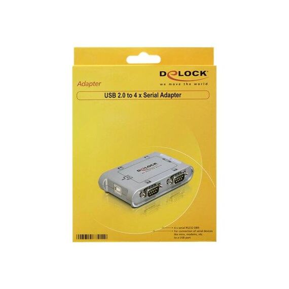 DeLock USB 2.0 to 4 port serial HUB Serial adapter 87414