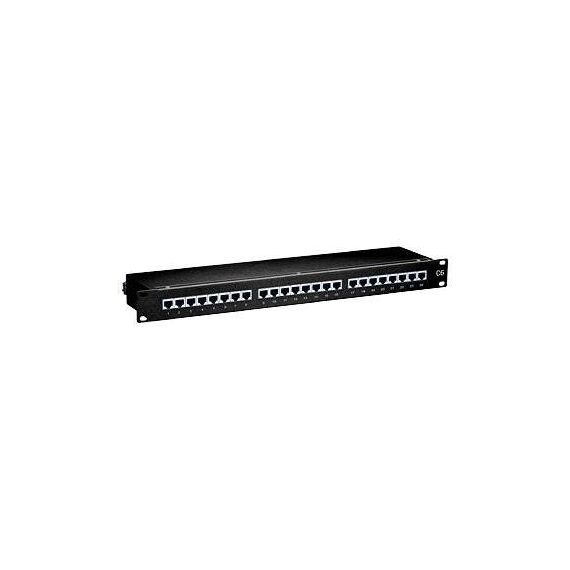 Equip Patch panel black 1U 19 24 ports 326424
