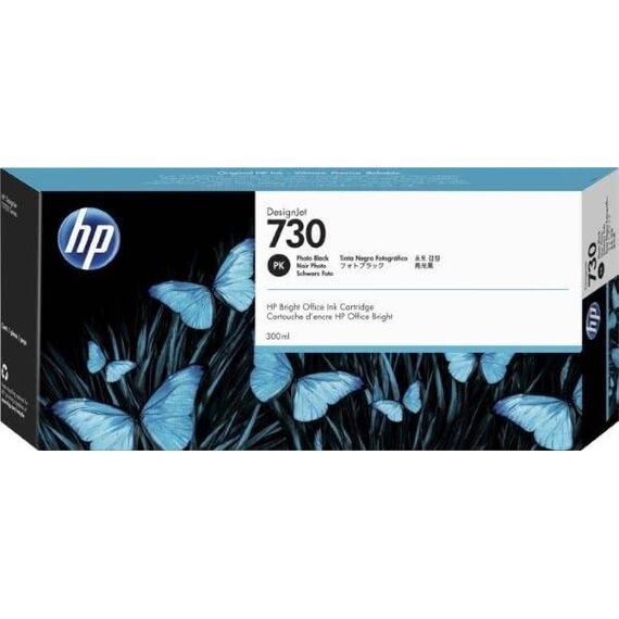 HP 730 300 ml high capacity photo black original P2V73A