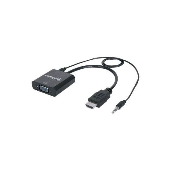 Manhattan Video converter HDMI VGA black 151559