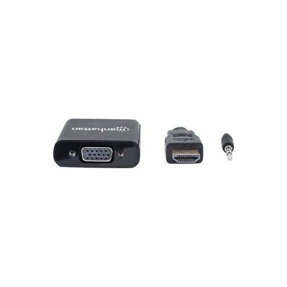 Manhattan Video converter HDMI VGA black 151559