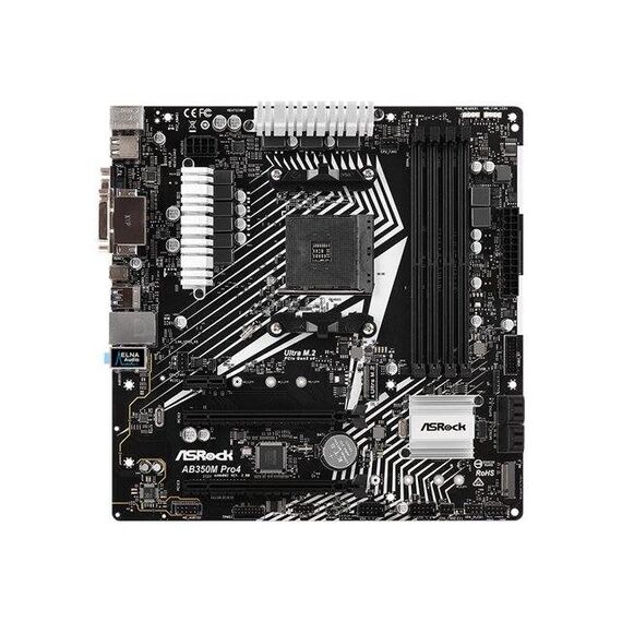 ASRock AB350M Pro4 R2.0 Motherboard 90-MXB9G0-A0UAYZ