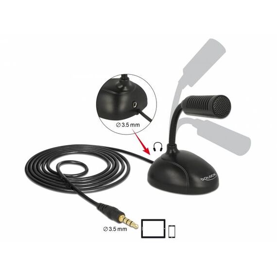 DeLOCK Microphone black 65872