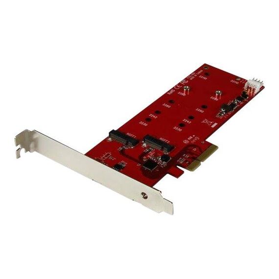 StarTech.com 2x M.2 SATA SSD Controller Card PCIe PEX2M2